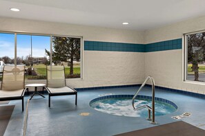 Indoor pool, sun loungers