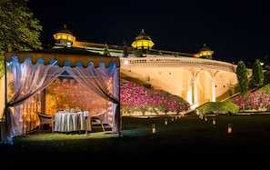 Outdoor wedding area