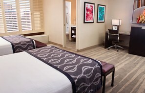 In-room safe, desk, laptop workspace, iron/ironing board