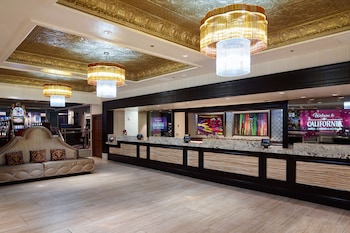 Hotel entrance and lobby at California Hotel and Casino