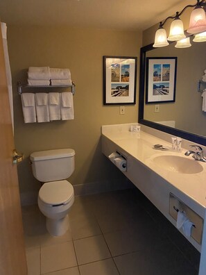 Free toiletries, hair dryer, towels