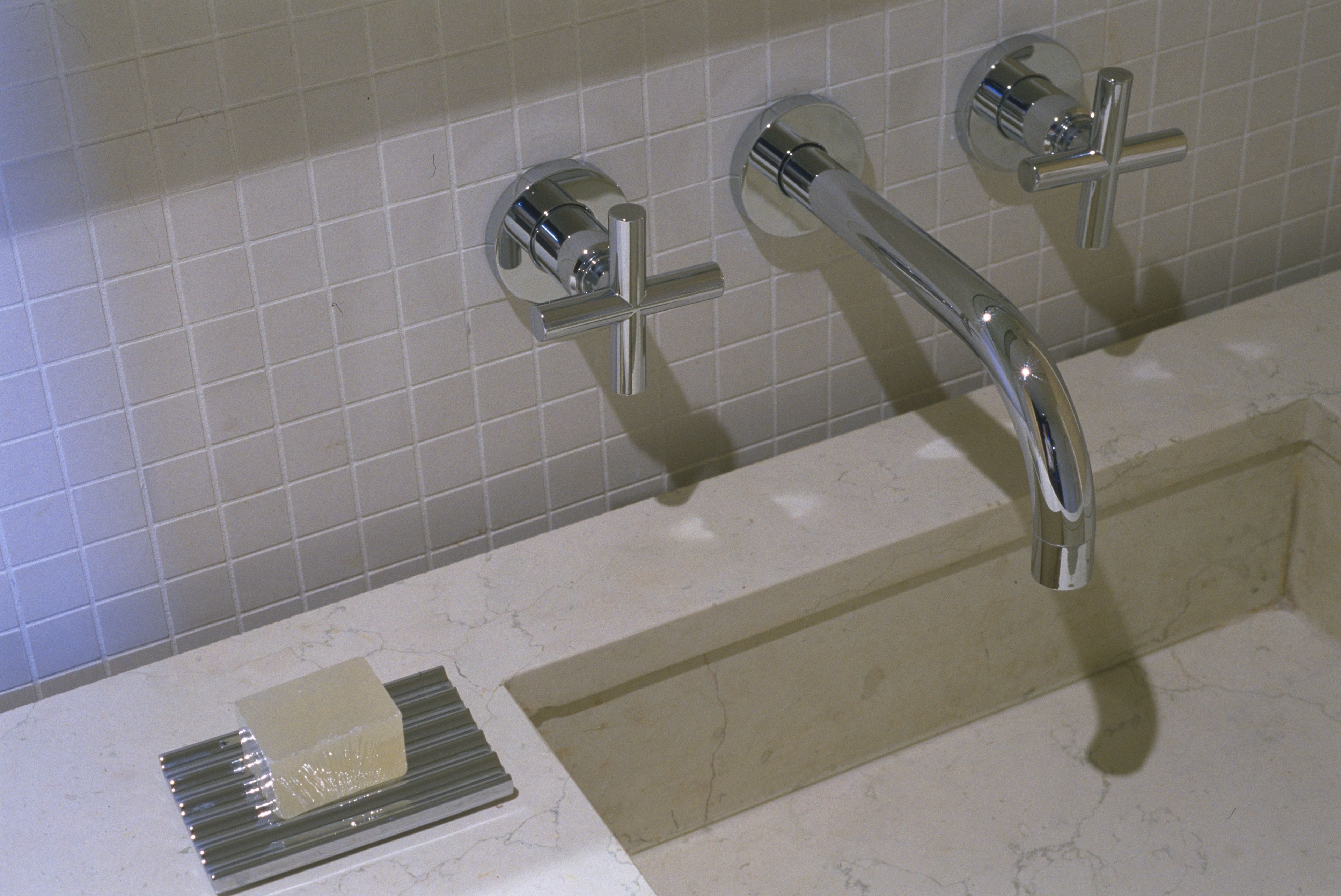 designer toiletries, hair dryer, bathrobes, towels