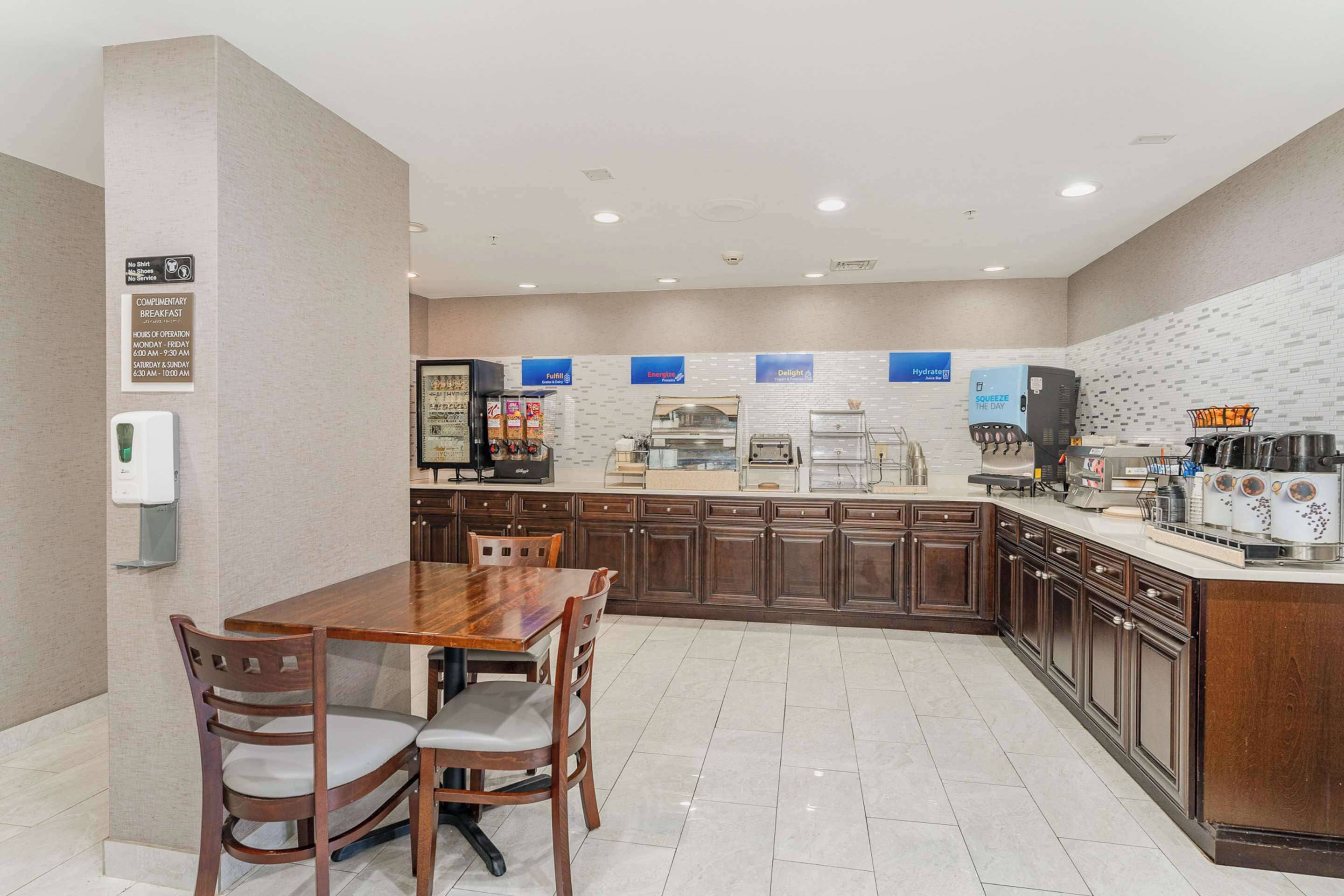 daily self-service breakfast for a fee