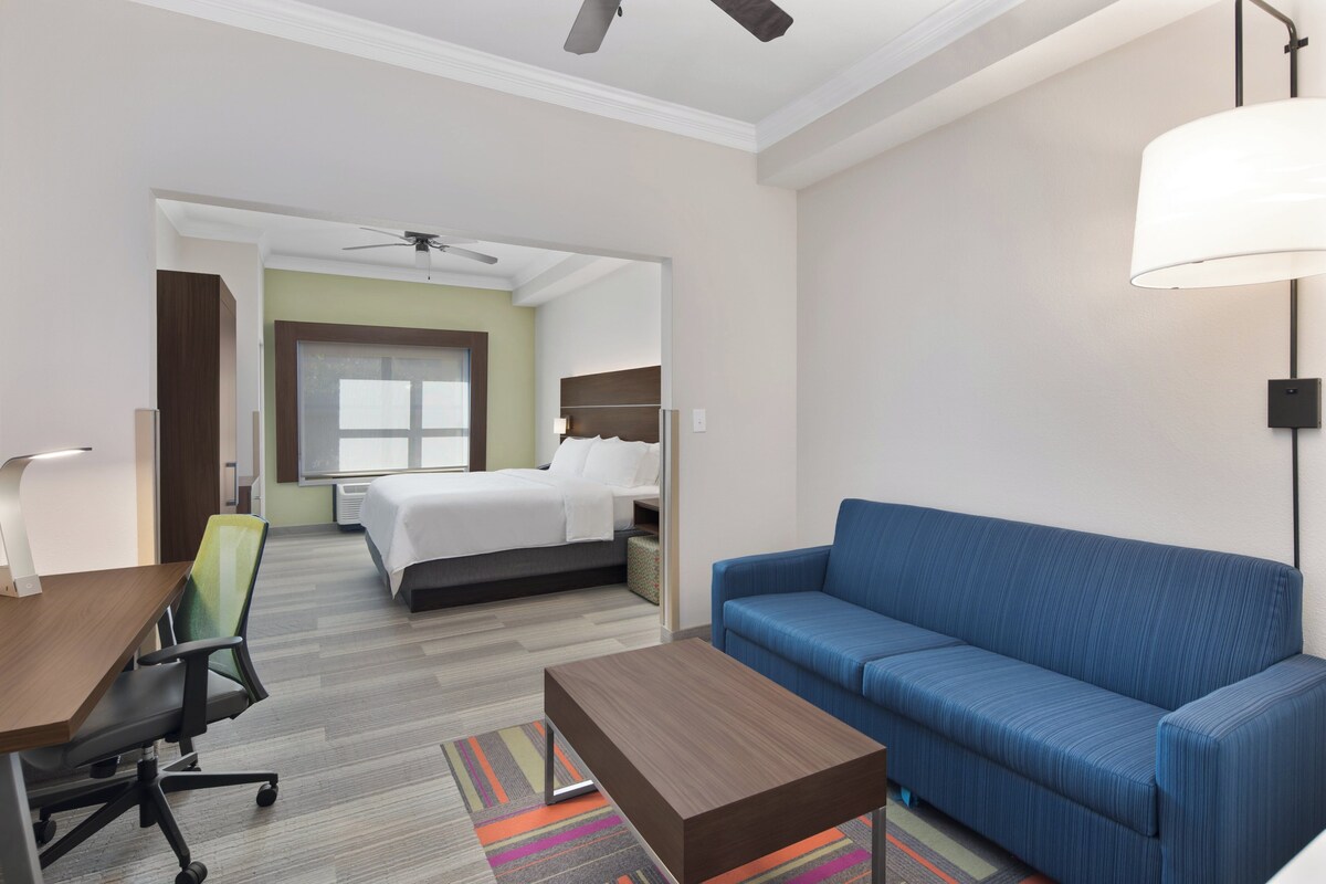 Suite, 1 kingsize bed | Een kluis op de kamer, een bureau, een laptopwerkplek