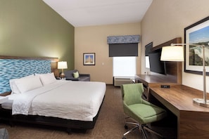 Studio, 1 King Bed, Accessible, Refrigerator & Microwave | Desk, laptop workspace, blackout drapes, iron/ironing board - Hampton Inn Buffalo South/I-90 (Buffalo)