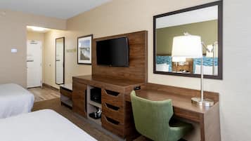 Standard Room, 2 Queen Beds | Desk, laptop workspace, blackout drapes, iron/ironing board