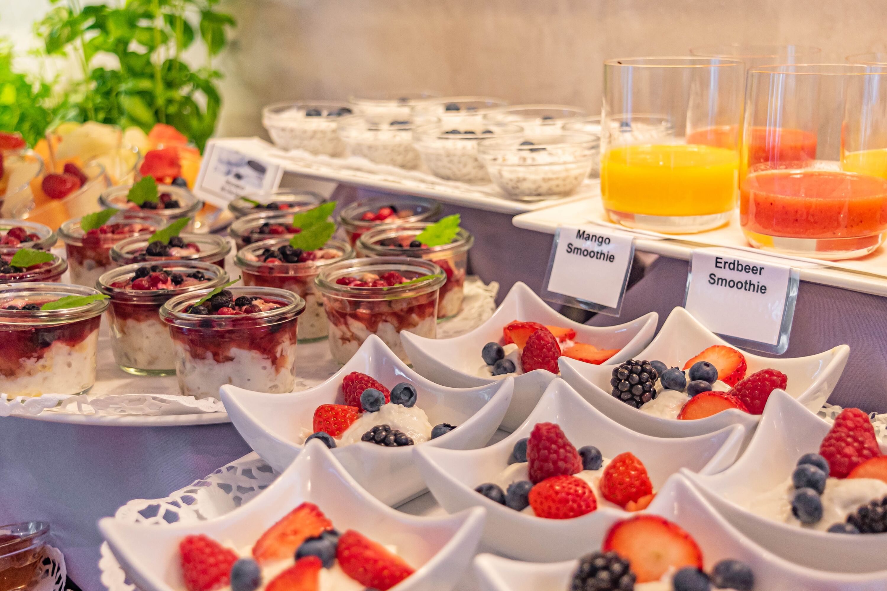 Daily buffet breakfast (EUR 18 per person)