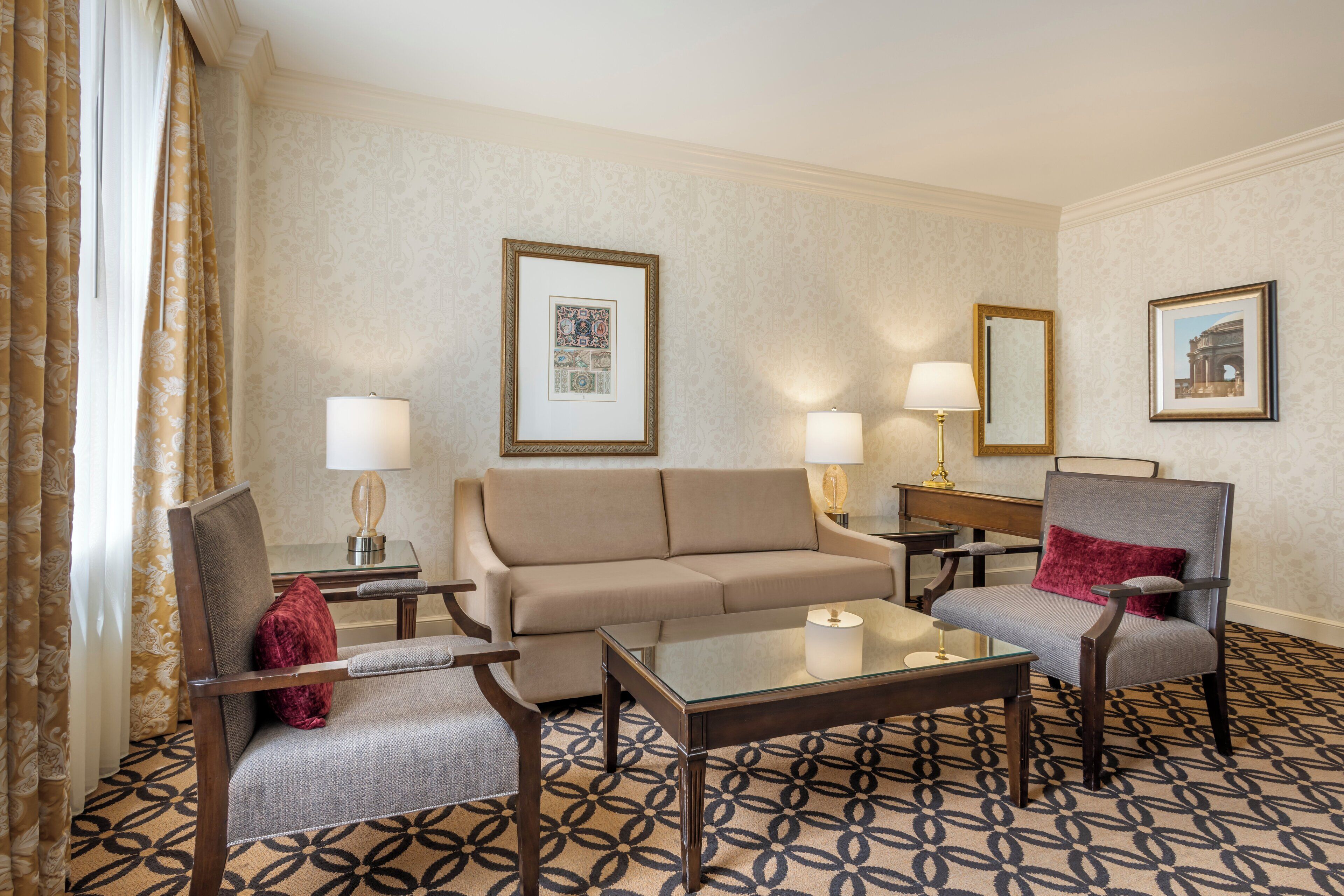 suite, 1 king bed (california) | living area | 49-inch led tv with cable channels, tv, pay films