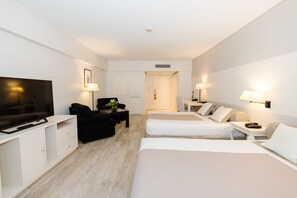 Family Room | Premium bedding, down duvets, pillow-top beds, minibar