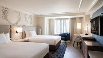 In-room safe, desk, laptop workspace, blackout curtains