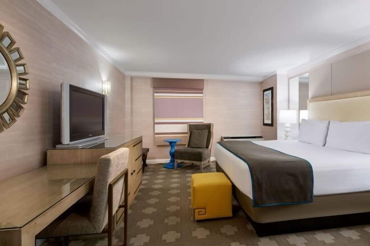 In-room safe, desk, laptop workspace, blackout curtains