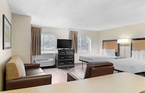 Desk, free WiFi, bed sheets
