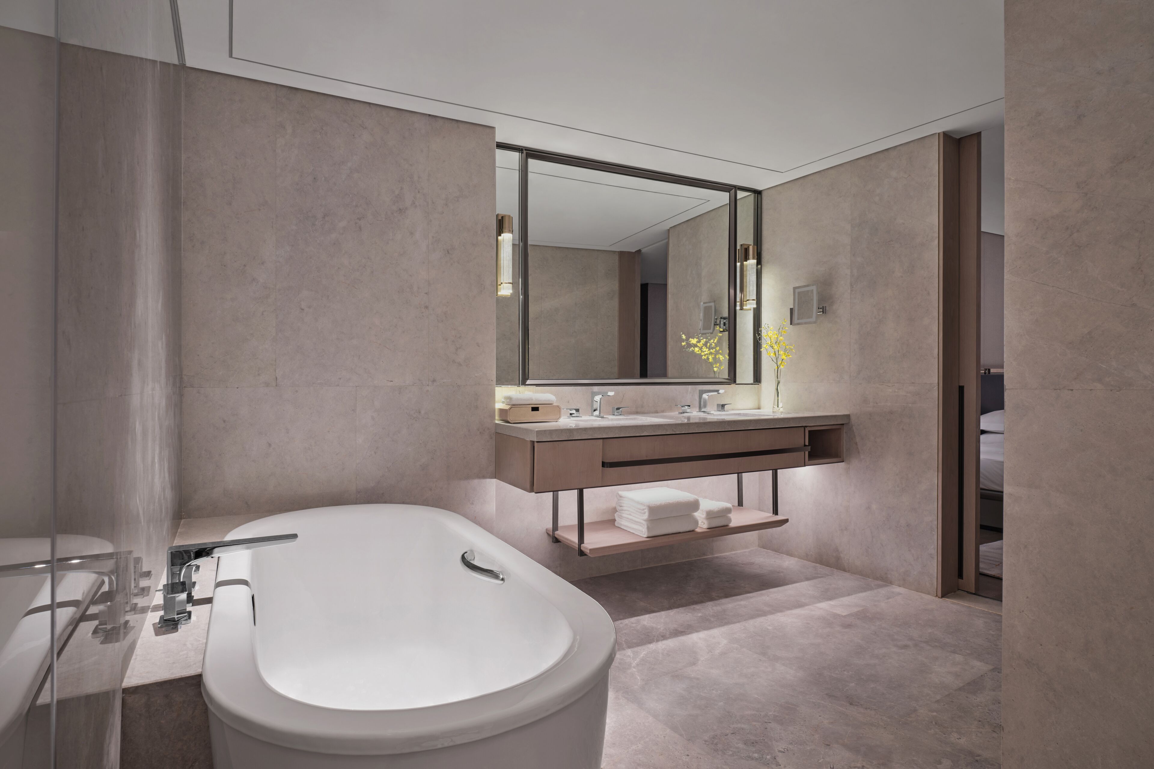 Suite Prestige, 2 lits jumeaux, vue sur la ville | Salle de bain