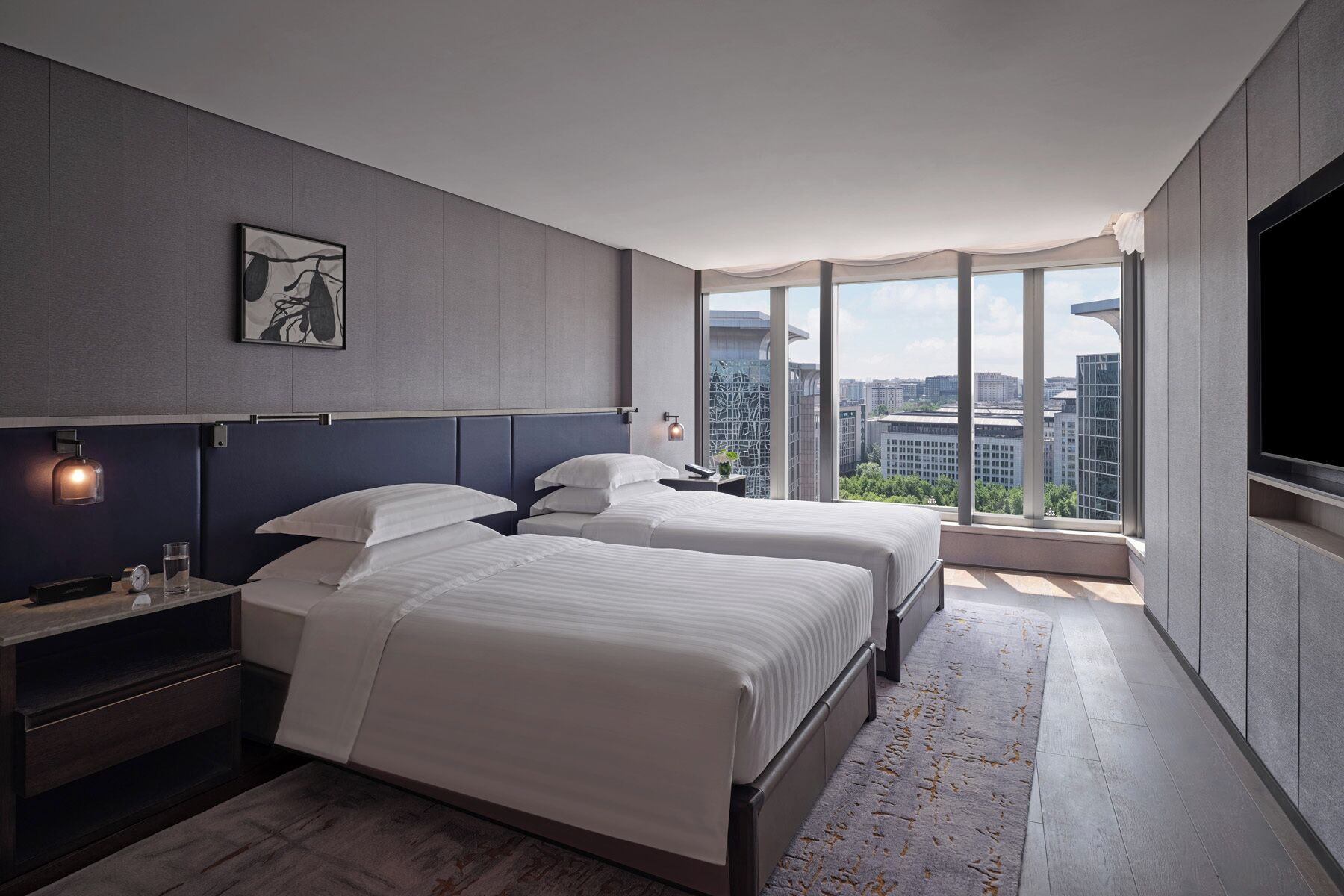 Suite Grand, 2 camas individuales (Deluxe) | Ropa de cama de alta calidad, edredones de plumas, minibar y caja fuerte