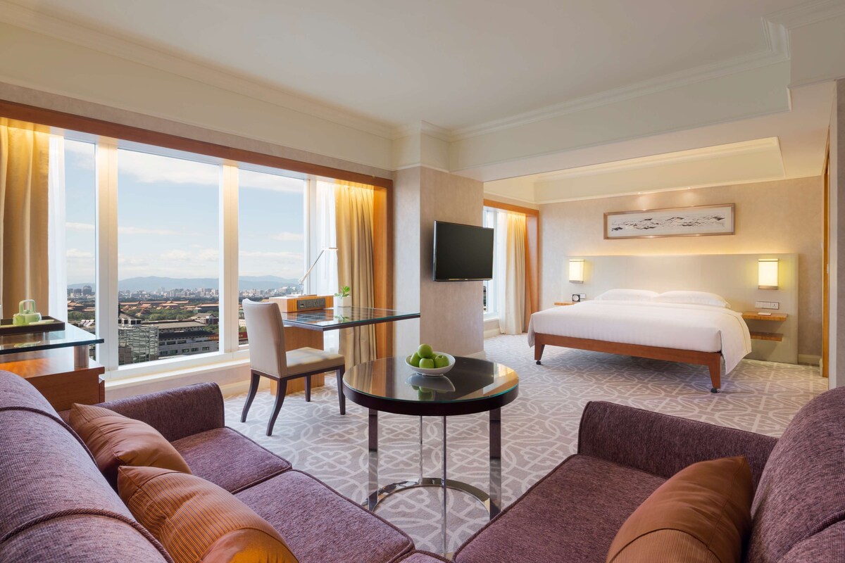 Ropa de cama de alta calidad, edredón y minibar 