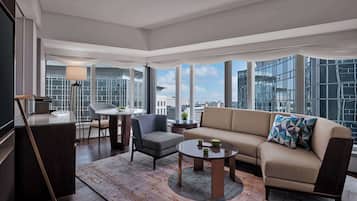 Premium bedding, down duvets, minibar, in-room safe