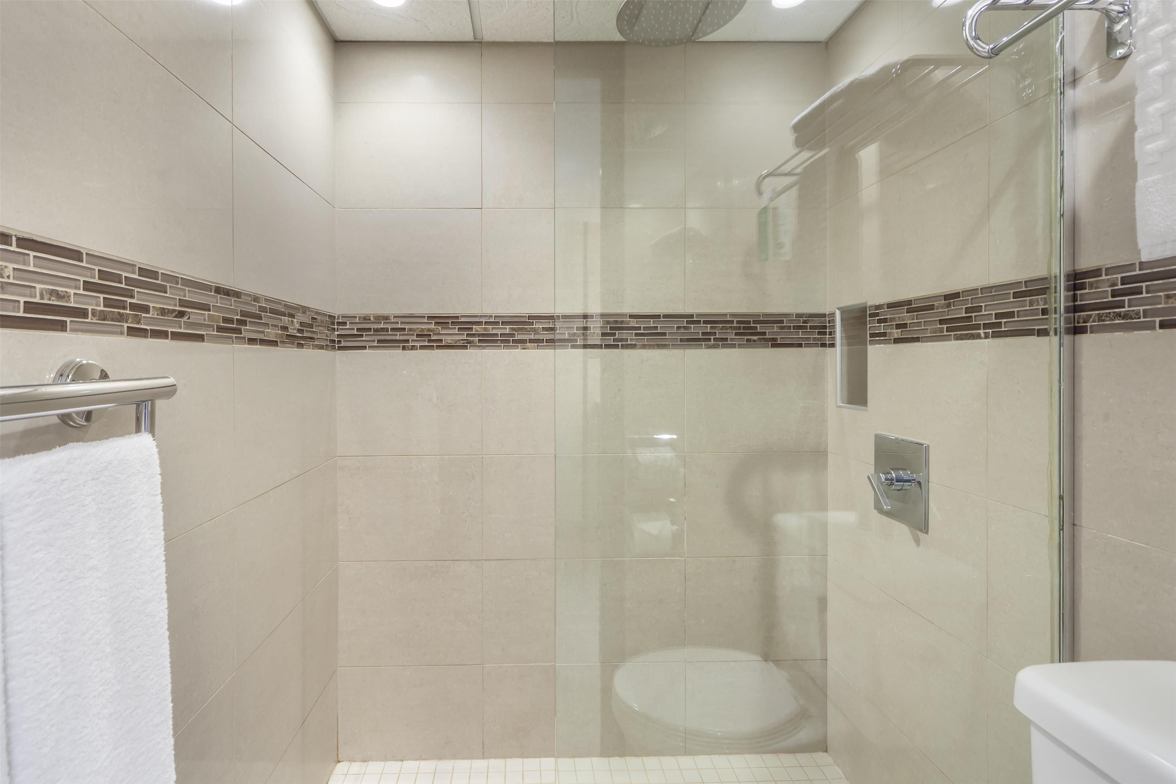 standard room, 2 double beds, non smoking, refrigerator & microwave | bathroom | shower, free toiletries, hair dryer, bathrobes