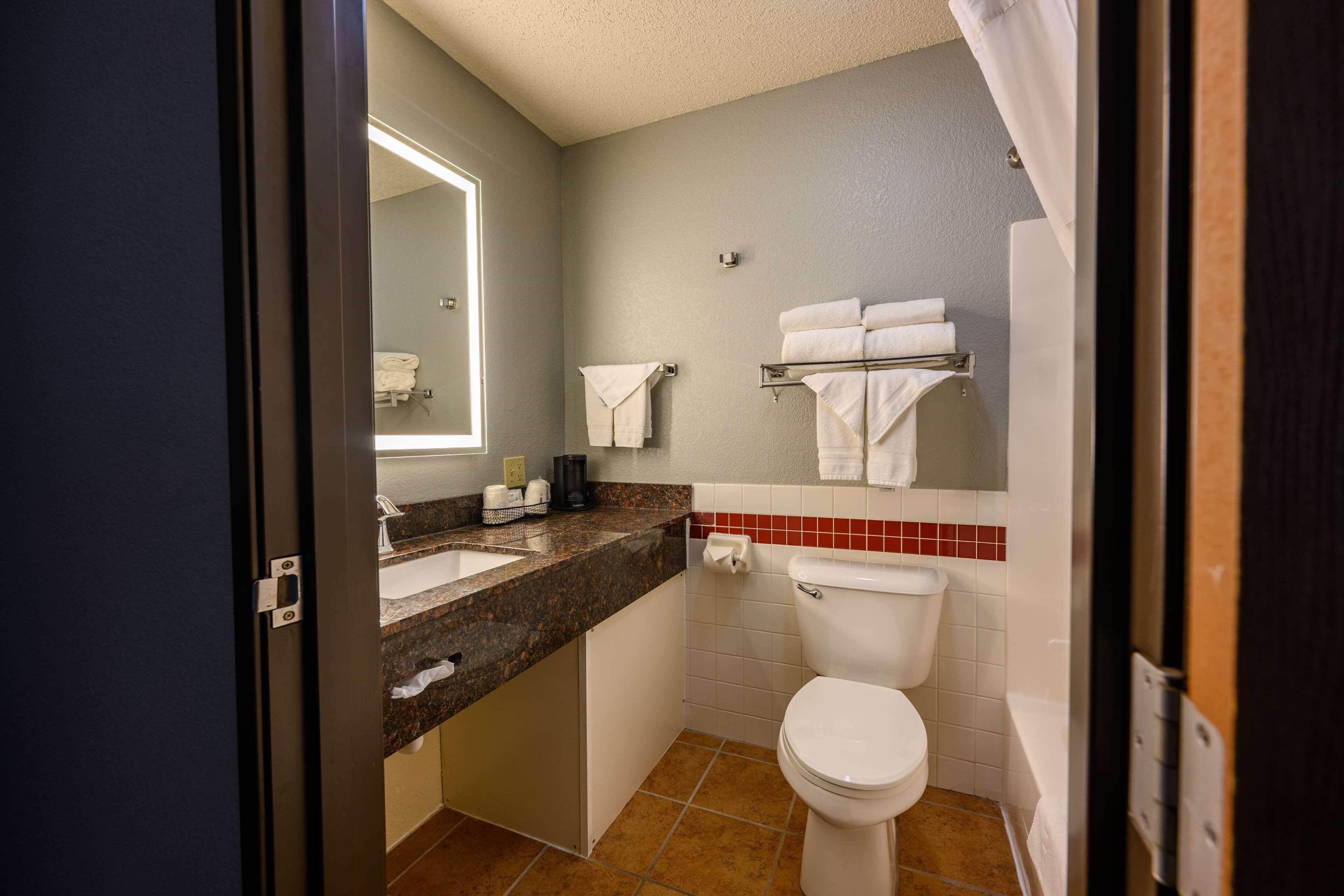 room, 1 queen bed, non smoking (pet-friendly) | bathroom | shower, hair dryer, towels