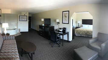 Suite, 1 King Bed, Non Smoking (One-Bedroom) | Pillowtop beds, desk, laptop workspace, iron/ironing board