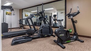 A gym with treadmills, an elliptical, and a stationary bike. - Comfort Suites Red Bluff near I-5 (Red Bluff)