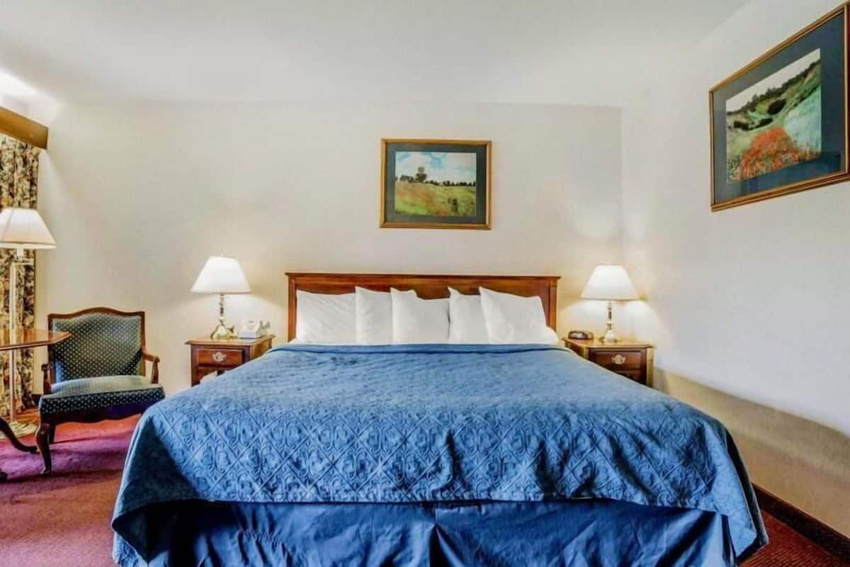 Individually furnished, desk, blackout curtains, iron/ironing board