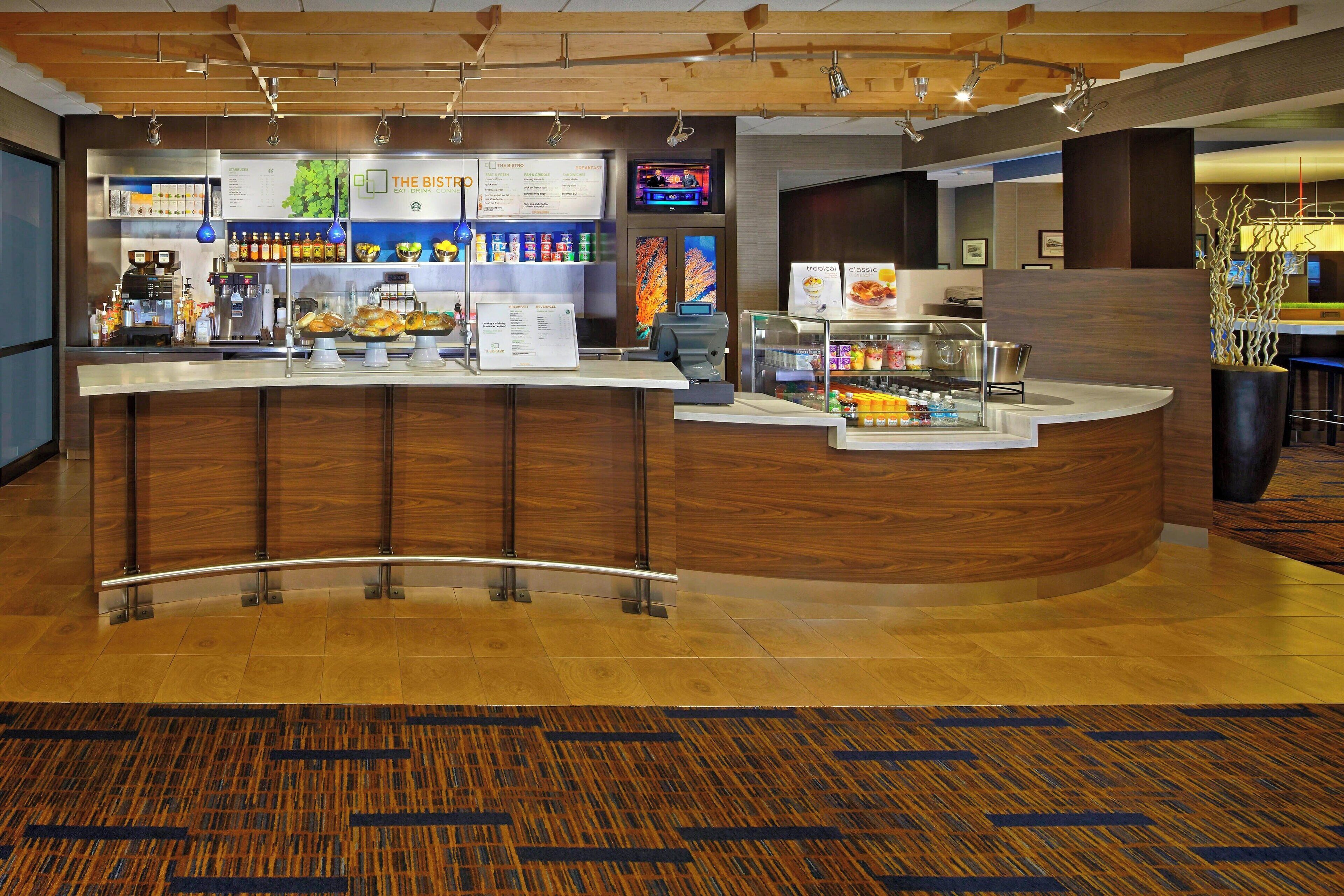 lunch served, pool views