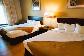 Room, 2 Queen Beds | In-room safe, desk, iron/ironing board, free WiFi
