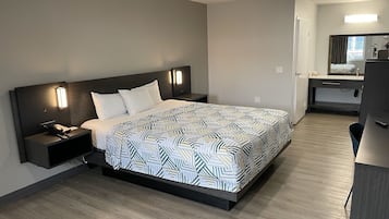 Blackout curtains, free WiFi, bed sheets