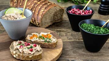 Daily buffet breakfast (EUR 24 per person)