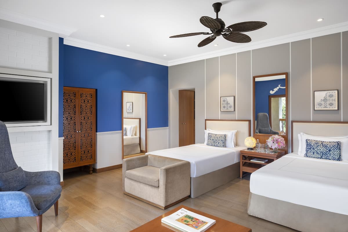 premium villa room garden view twin bed | 1 bedroom, premium bedding, minibar, in-room safe