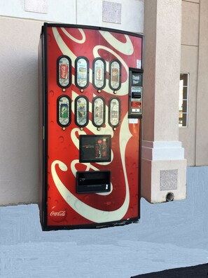 Enjoy a selection of popular beverages from this vending machine.