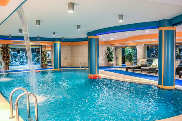 Indoor pool, seasonal outdoor pool