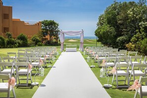 Outdoor wedding area