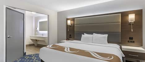 Suite, 1 King Bed, Accessible, Non Smoking | Desk, iron/ironing board, free cribs/infant beds, rollaway beds