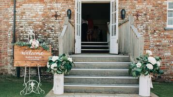 Outdoor wedding area