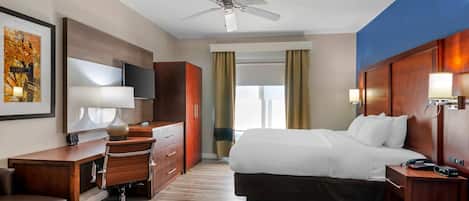 Caja fuerte, escritorio, espacio para trabajar con un portátil