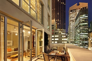 Premium suite, 1 kingsize bed met slaapbank, uitzicht op stad
