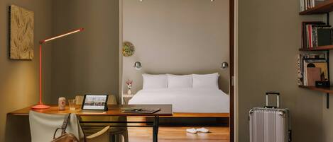 Individually furnished, laptop workspace, iron/ironing board