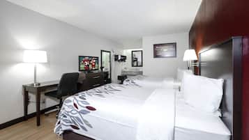 Habitación Deluxe, 2 camas de matrimonio, no fumadores | Escritorio, cortinas opacas, tabla de planchar con plancha y wifi gratis