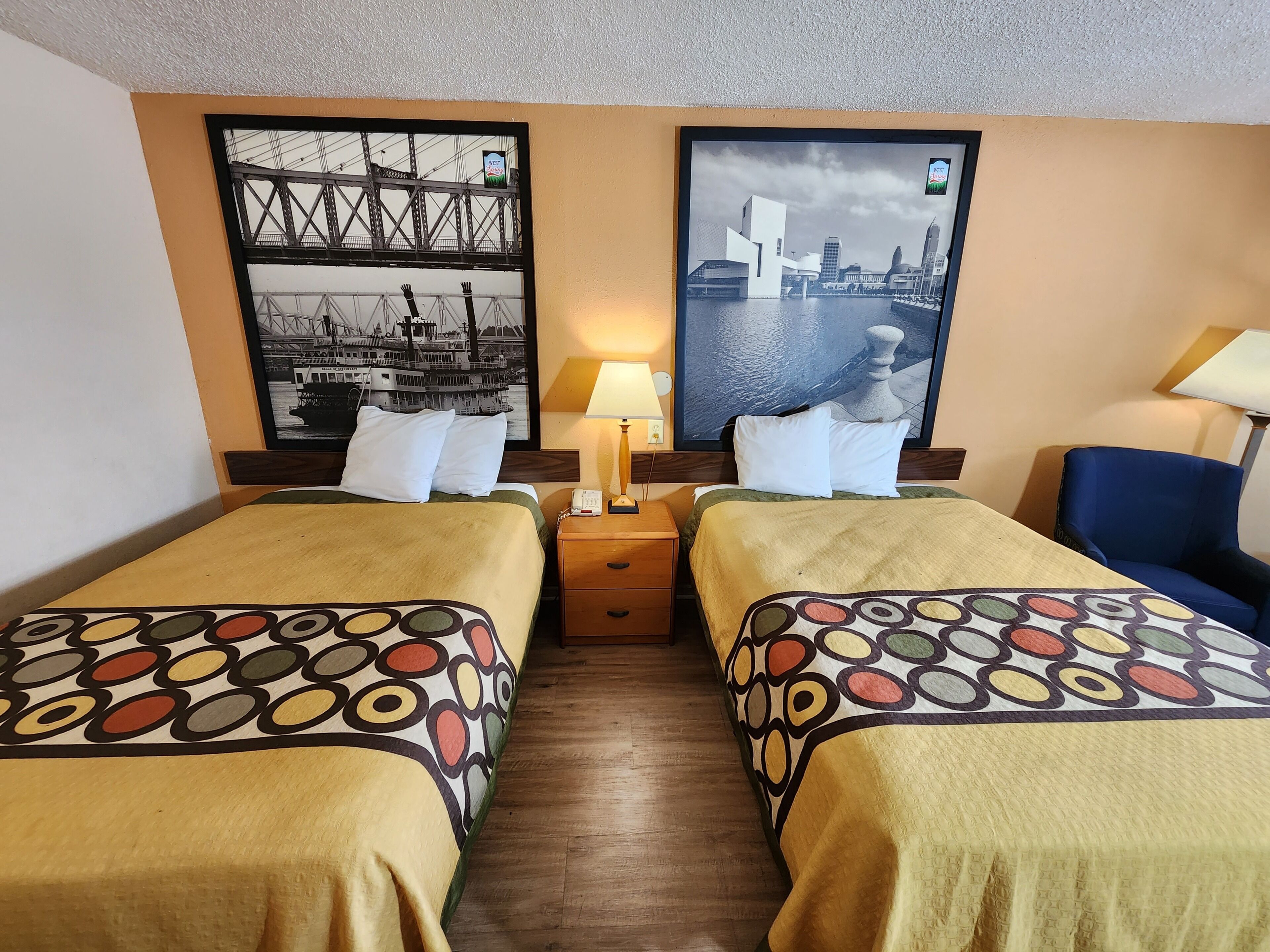 Standard Room, 2 Double Beds, Non Smoking | In-room safe, blackout drapes, free WiFi, bed sheets