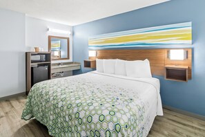 Blackout drapes, free WiFi, bed sheets, alarm clocks