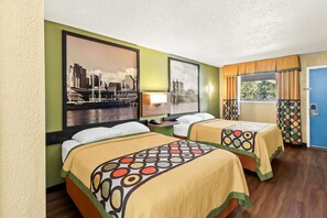 Double Room, 2 Double Beds, Smoking | Desk, laptop workspace, iron/ironing board, free WiFi