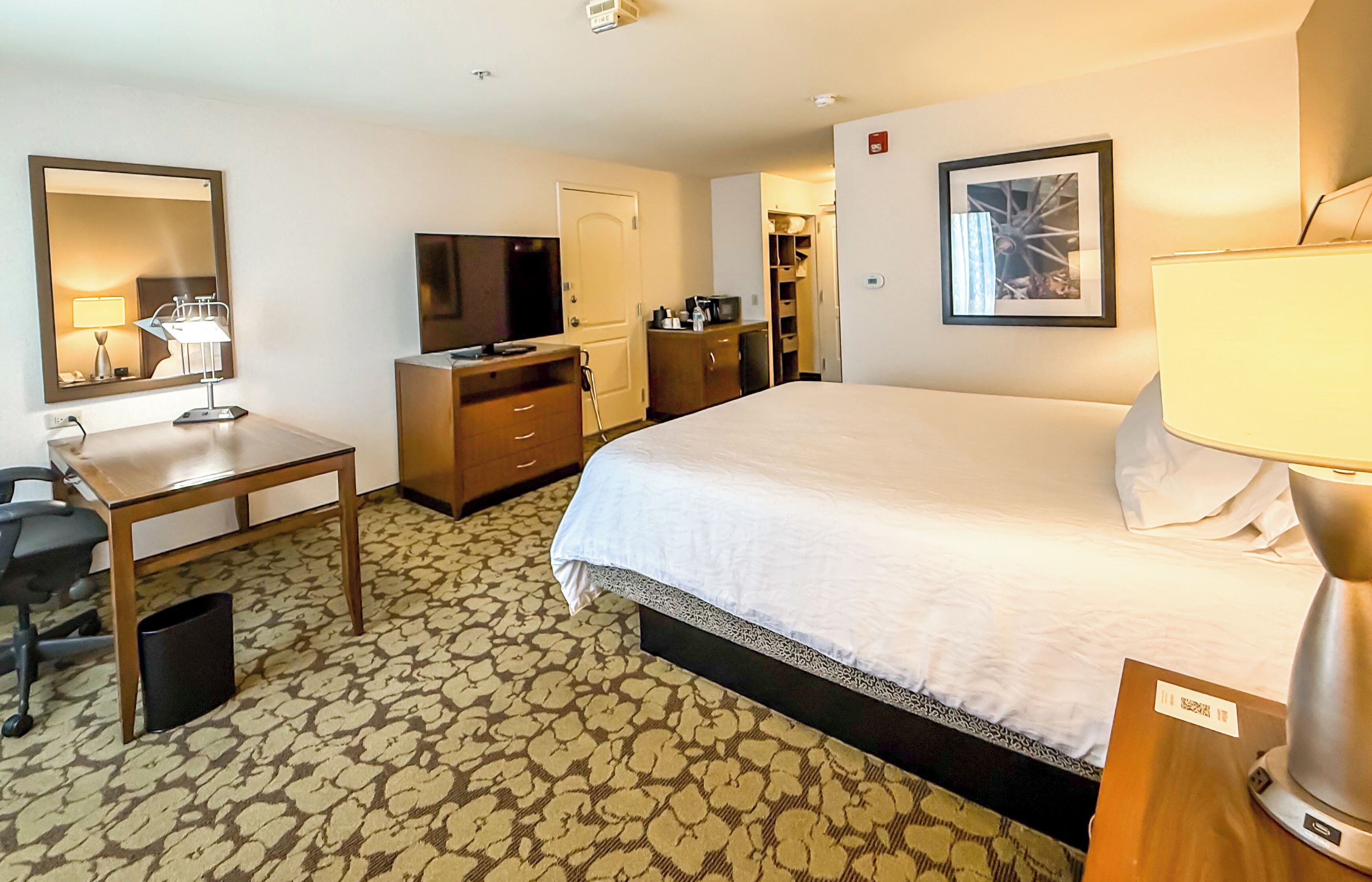 1 bedroom, desk, laptop workspace, iron/ironing board