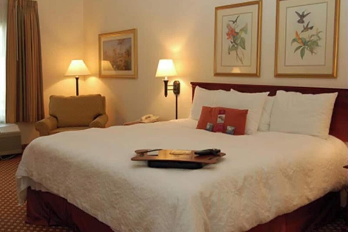Ropa de cama de alta calidad, muebles diferentes y escritorio