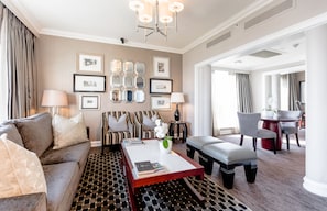 Presidential-sviitti | 1 makuuhuone, egyptinpuuvillaiset lakanat, ylelliset vuodevaatteet