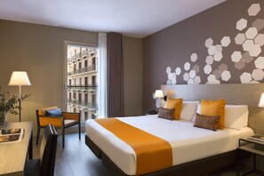 In-room safe, desk, laptop workspace, soundproofing