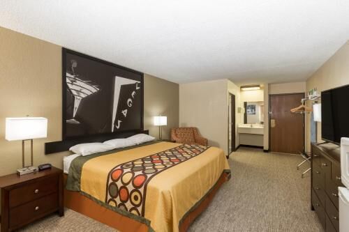 Desk, blackout curtains, iron/ironing board, free WiFi