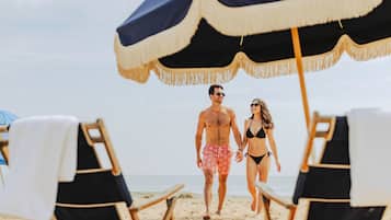 Private beach nearby, sun loungers, beach umbrellas