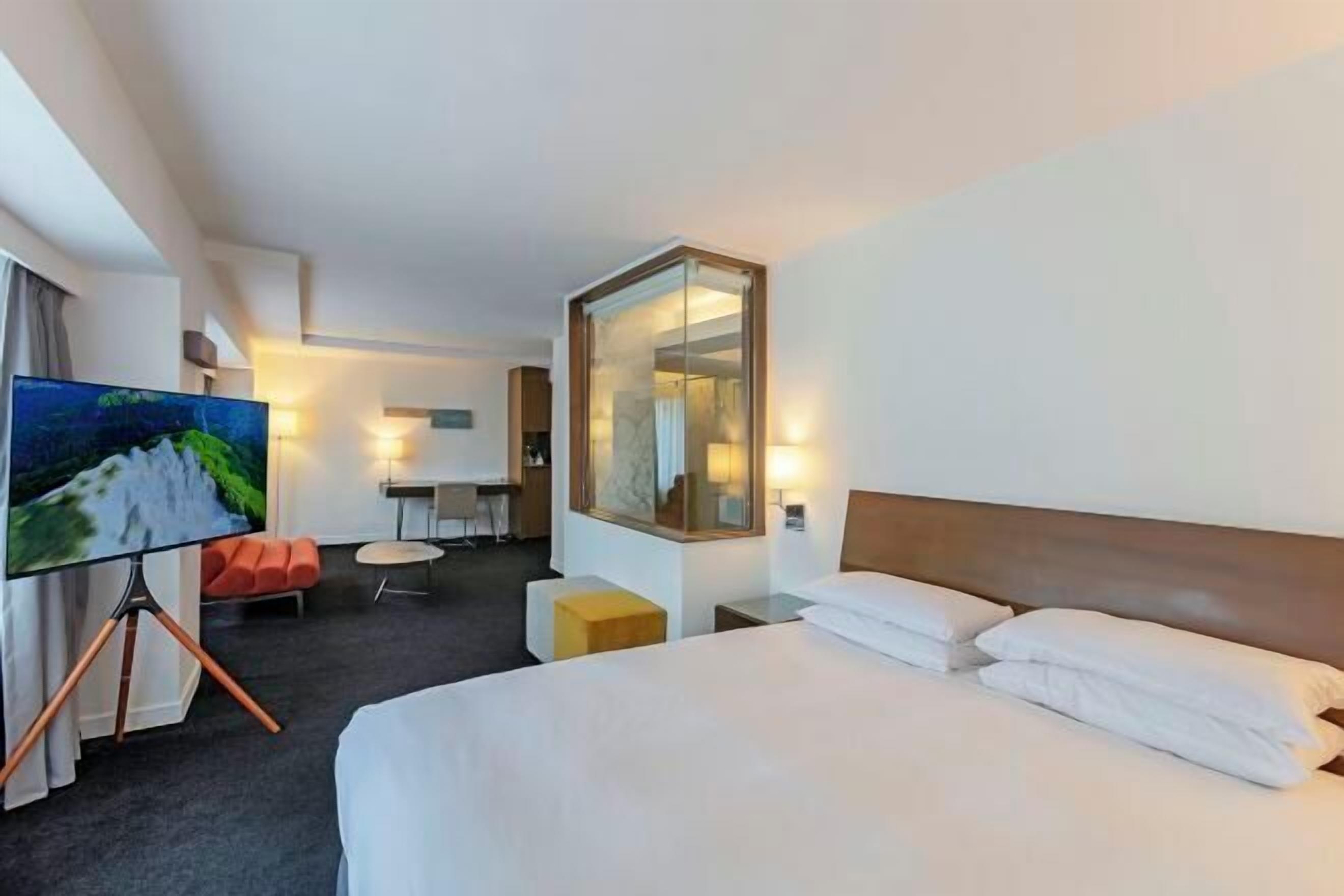 In-room safe, desk, blackout curtains, iron/ironing board