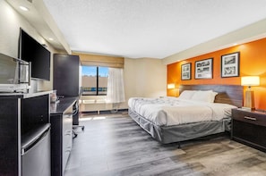 Premium bedding, desk, soundproofing, iron/ironing board